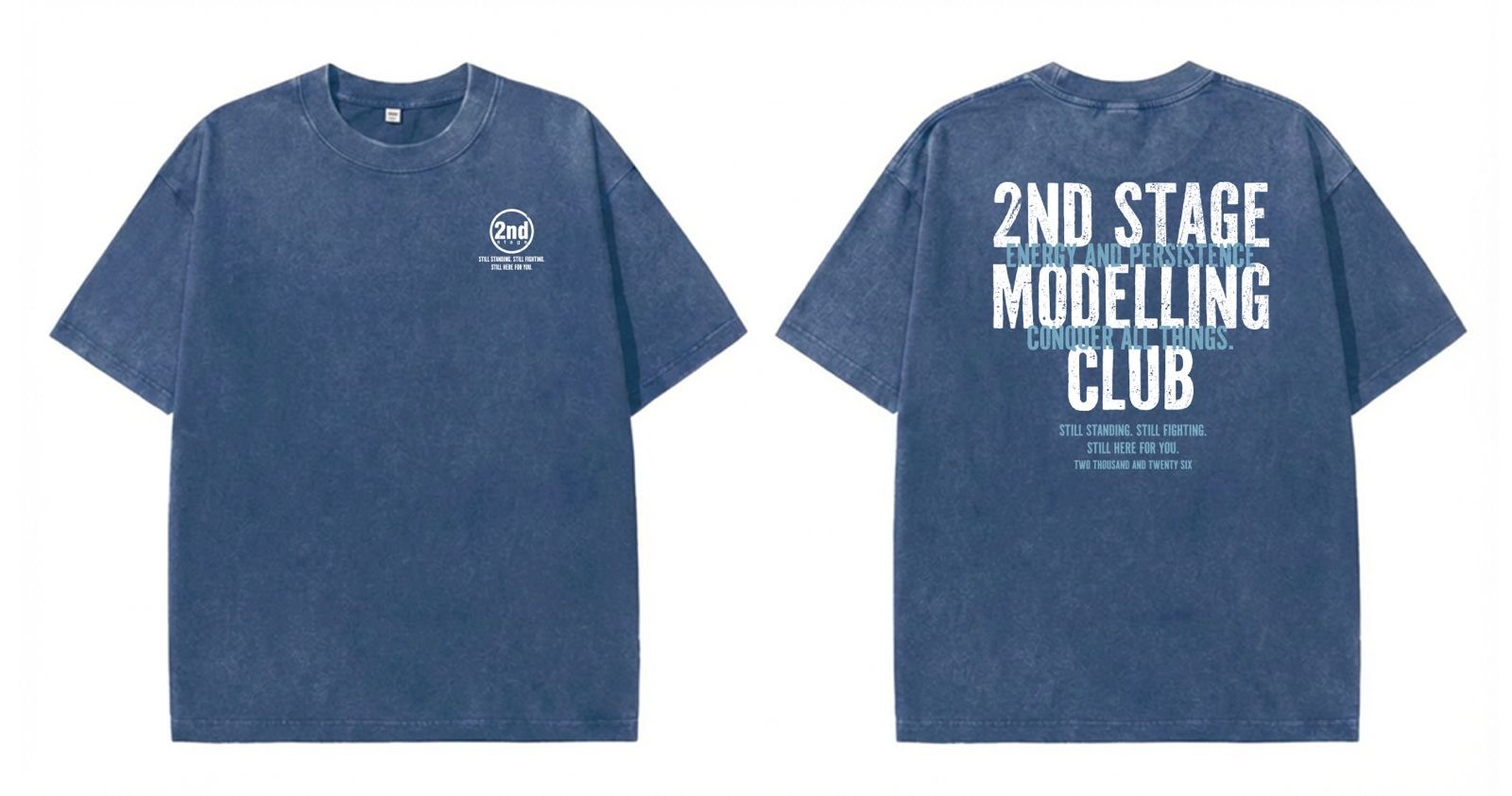 2nd Stage FADED WASHED TEE 2026 洗水藍
