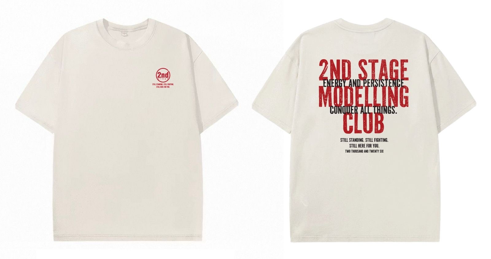 2nd Stage FADED WASHED TEE 2026 洗水米白
