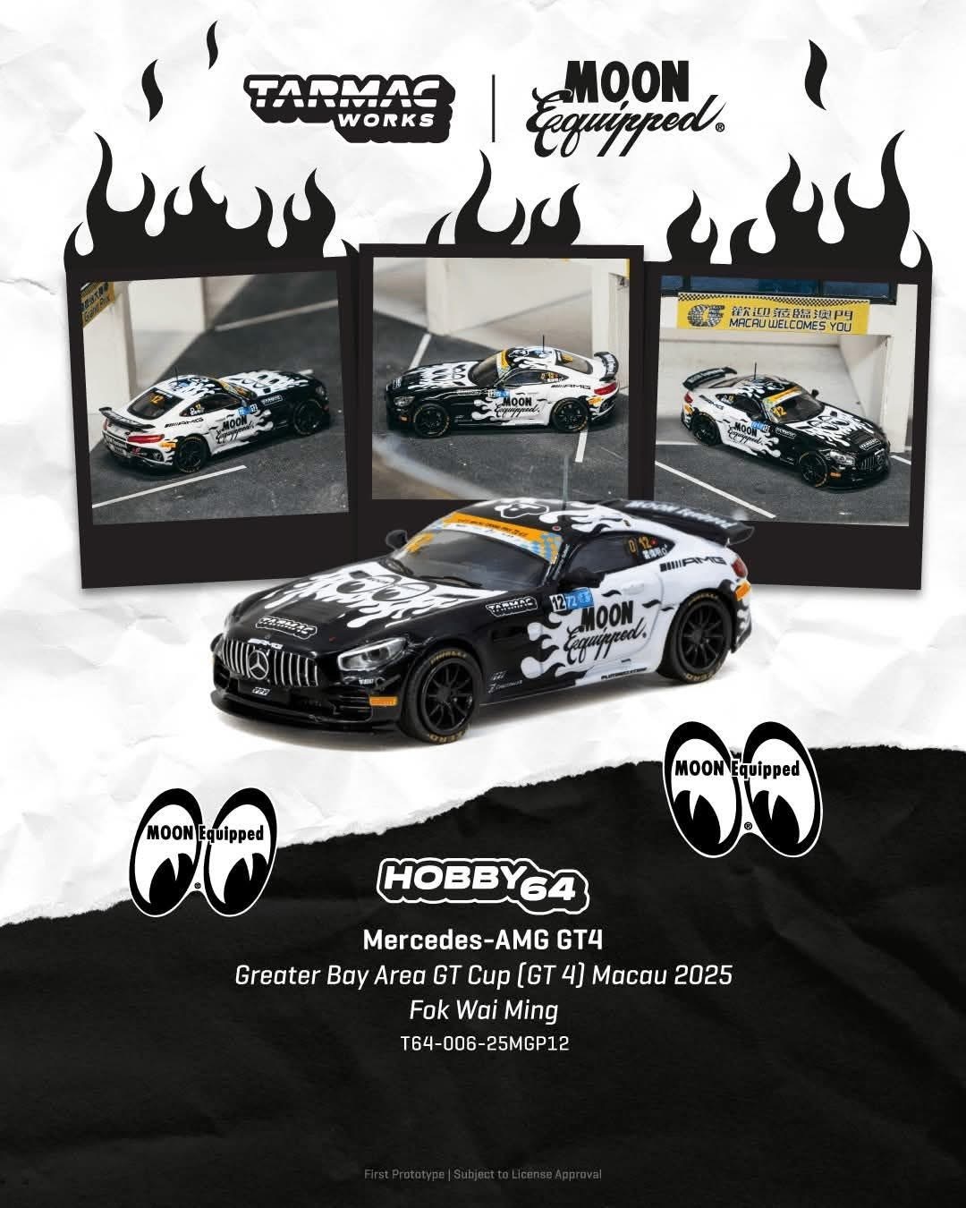 預訂 Pre Order - Tarmac Works Mercedes-AMG GT4 Greater Bay Area GT Cup (GT 4) Macau 2025