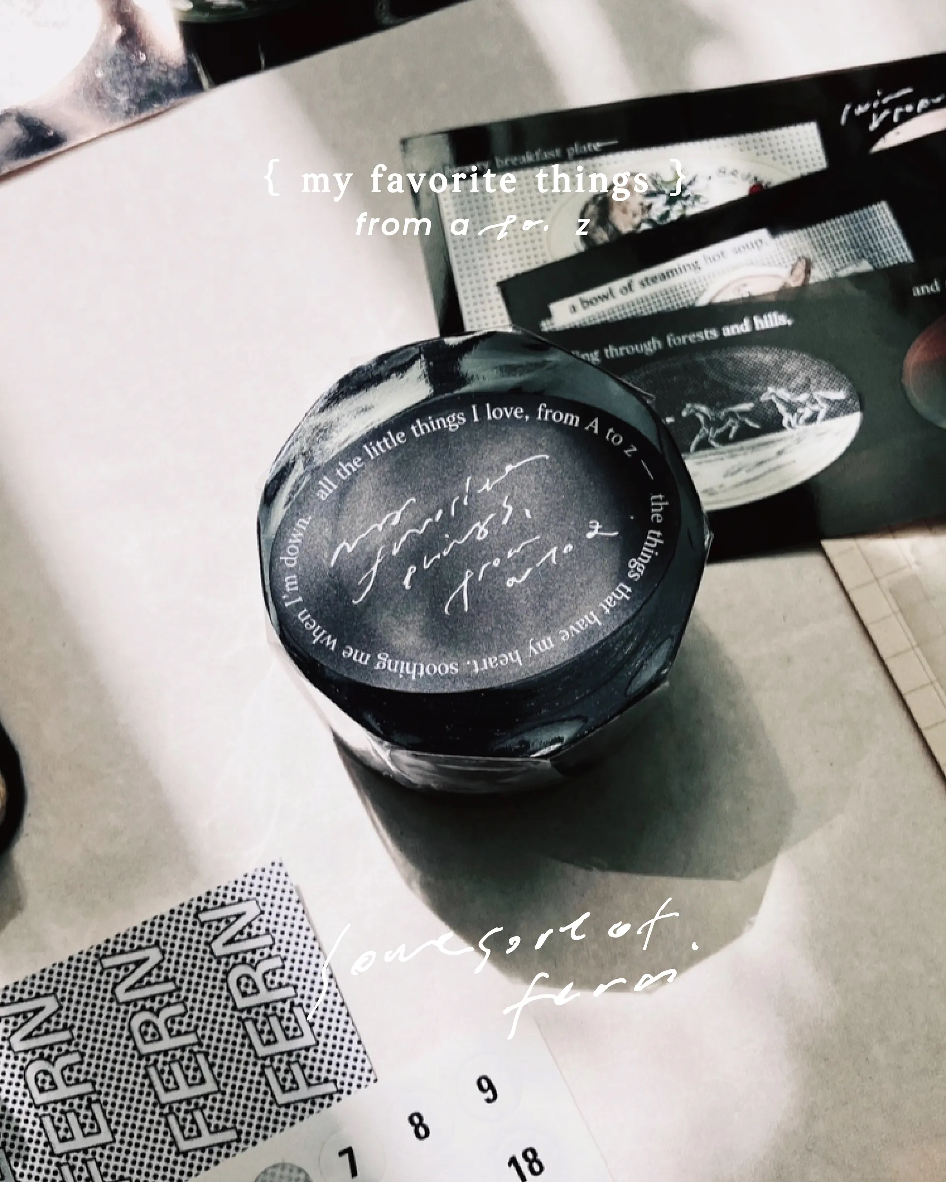 𝐌𝐲 𝐅𝐚𝐯𝐨𝐫𝐢𝐭𝐞 𝐓𝐡𝐢𝐧𝐠𝐬 霧面PET 割型貼紙捲｜台灣 羊君 somesortof.fern