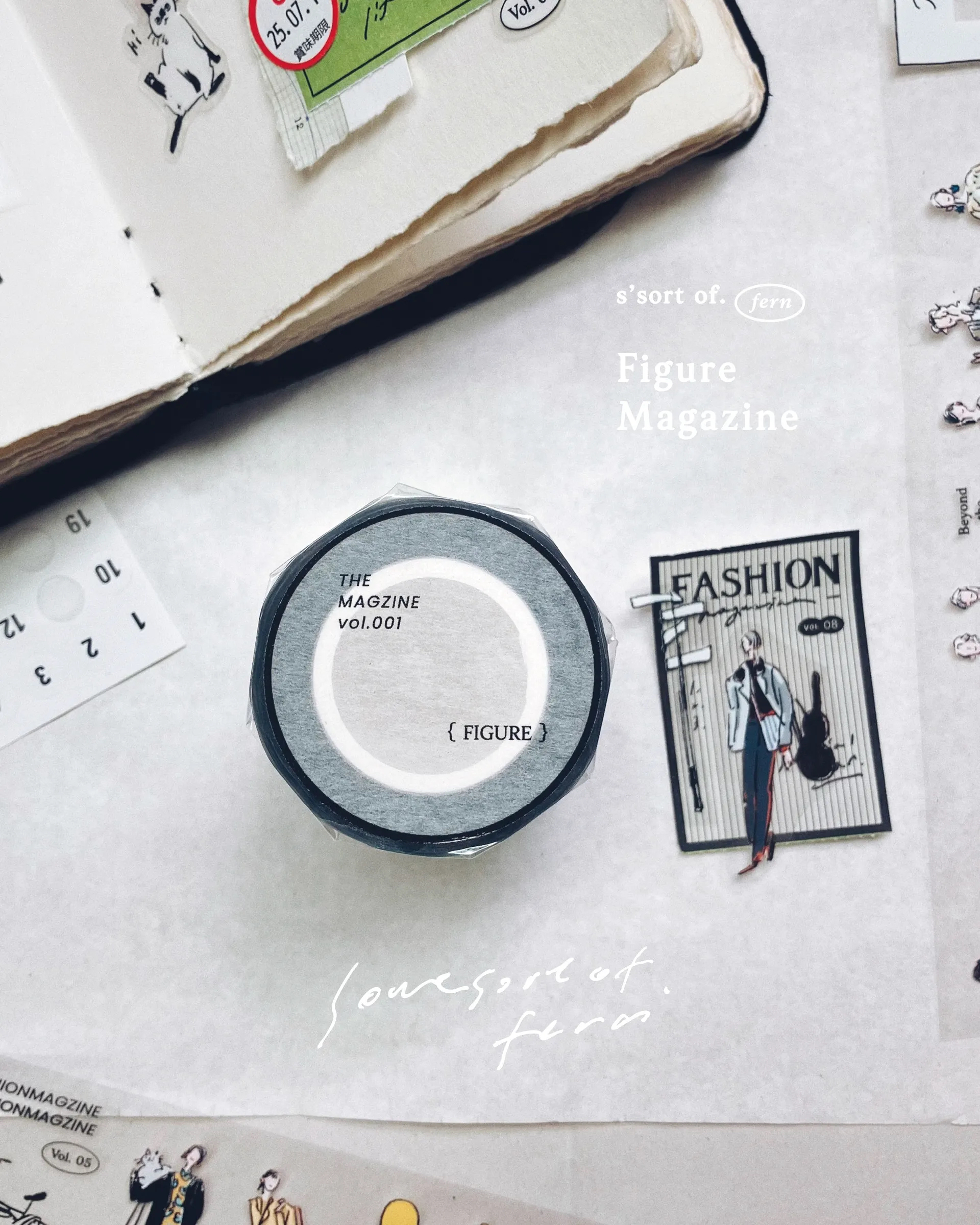 人群像 𝐅𝐢𝐠𝐮𝐫𝐞 𝐌𝐚𝐠𝐚𝐳𝐢𝐧𝐞 PET膠帶｜台灣 羊君 somesortof.fern