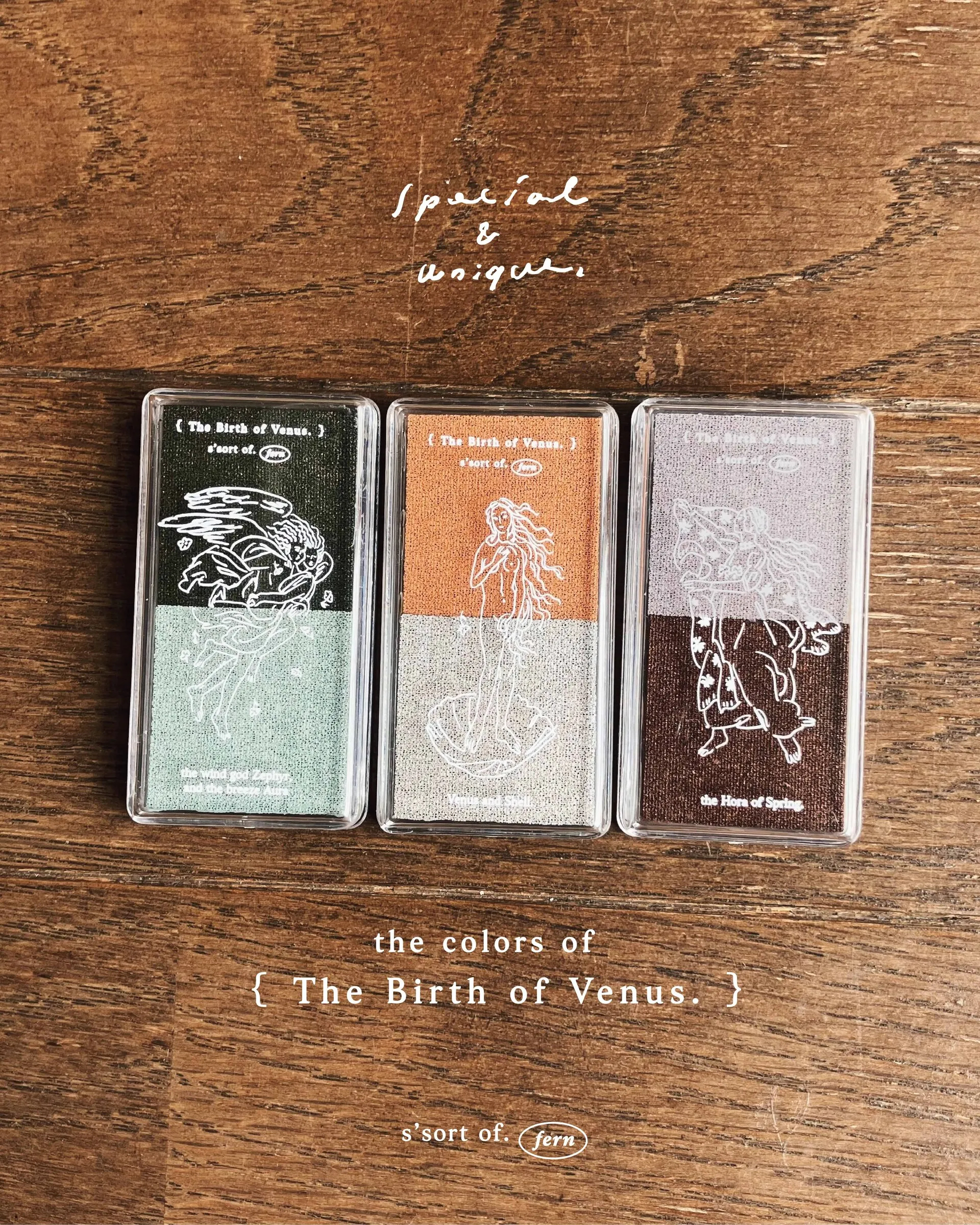 維納斯的誕生 6色 限定印台組｜台灣 羊君 somesortof.fern