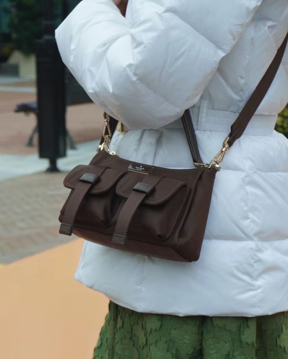 【預購】Kate Spade H043061 雙口袋斜孭袋