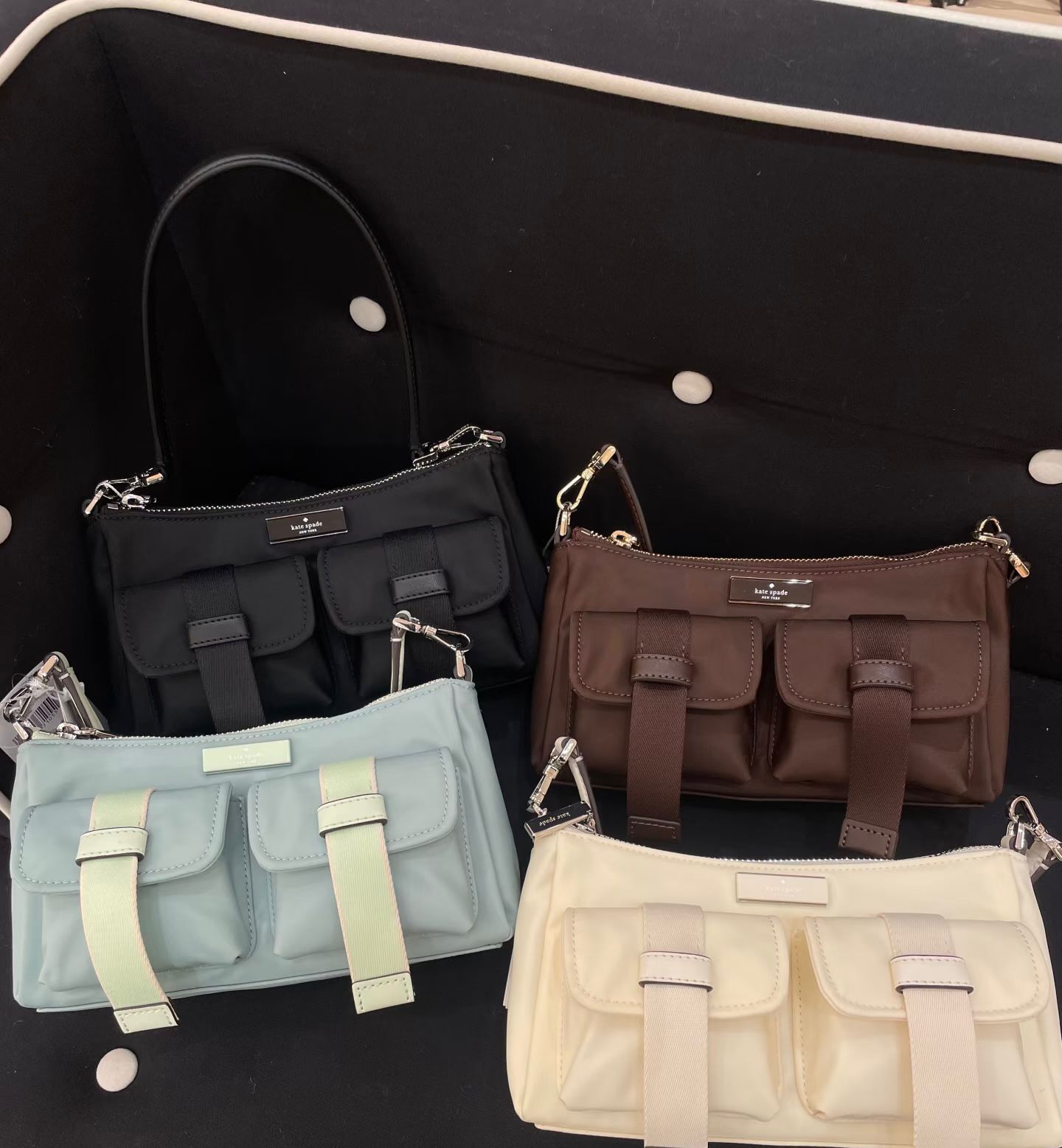 【預購】Kate Spade H043061 雙口袋斜孭袋