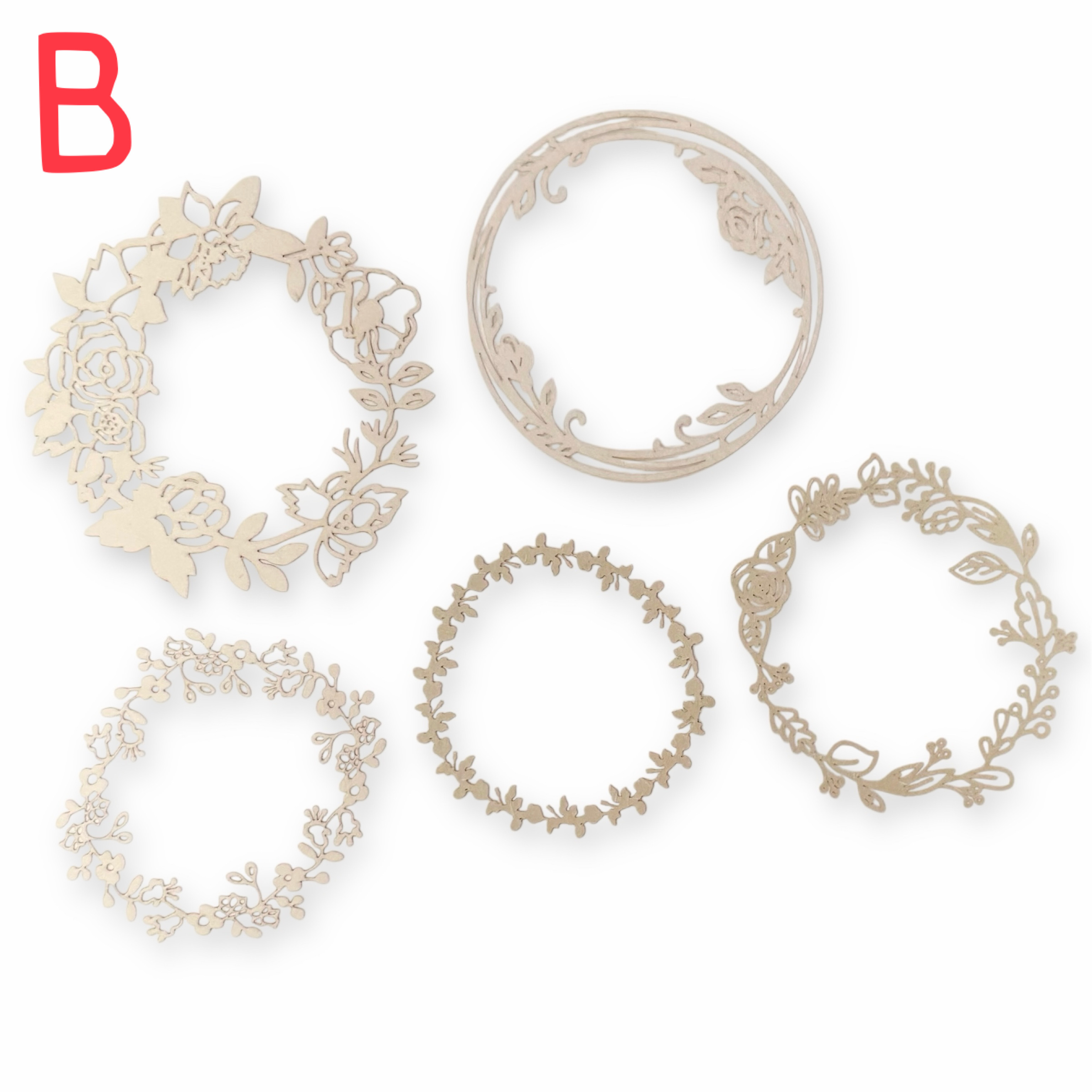 【5分鐘卡片材料包_B】內含素材、底卡、背景卡各5張 (1包/1份) # 打孔器工具需自備#T9999