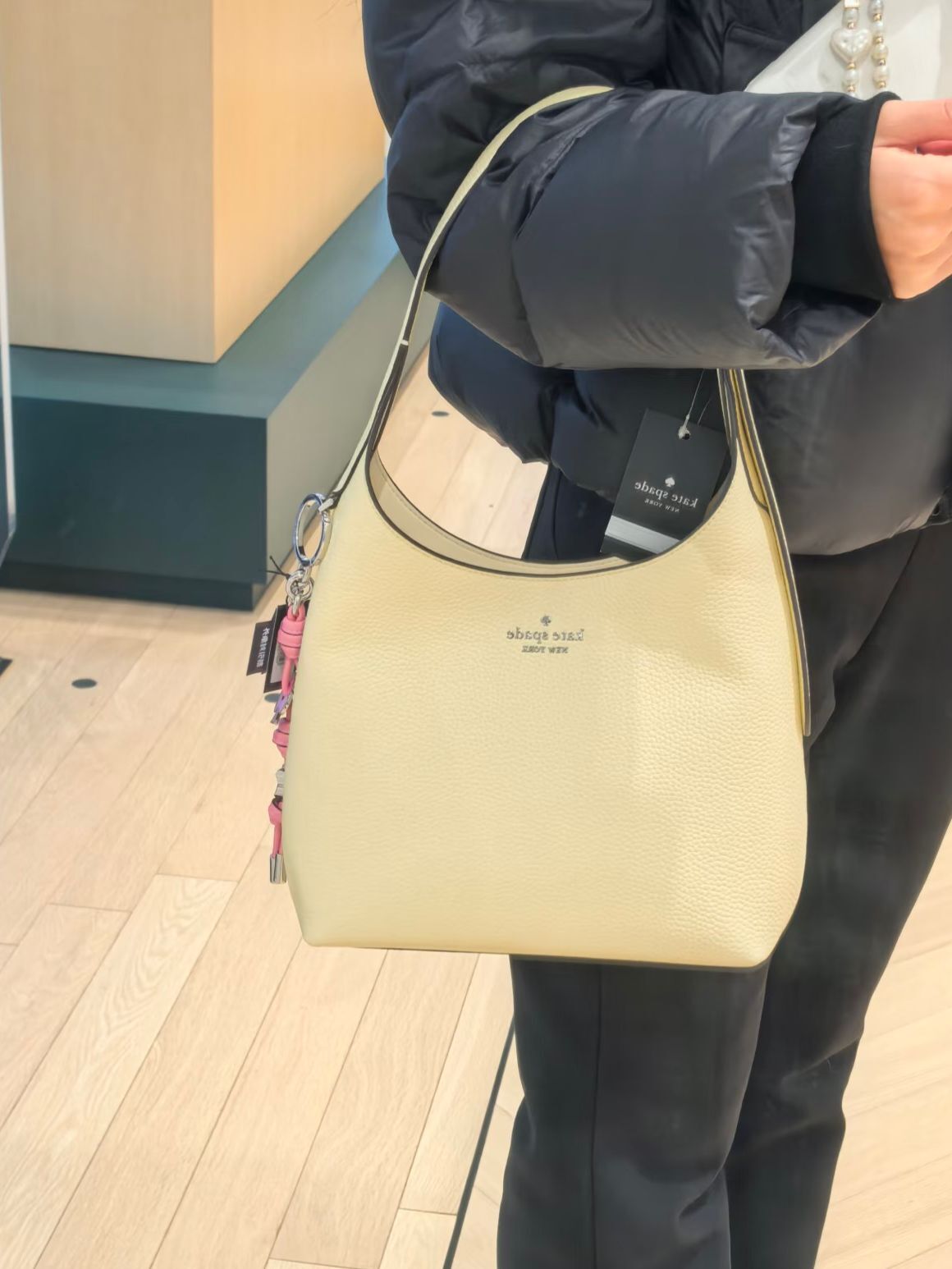 【預購】Kate Spade H043073 淡黃色單肩包