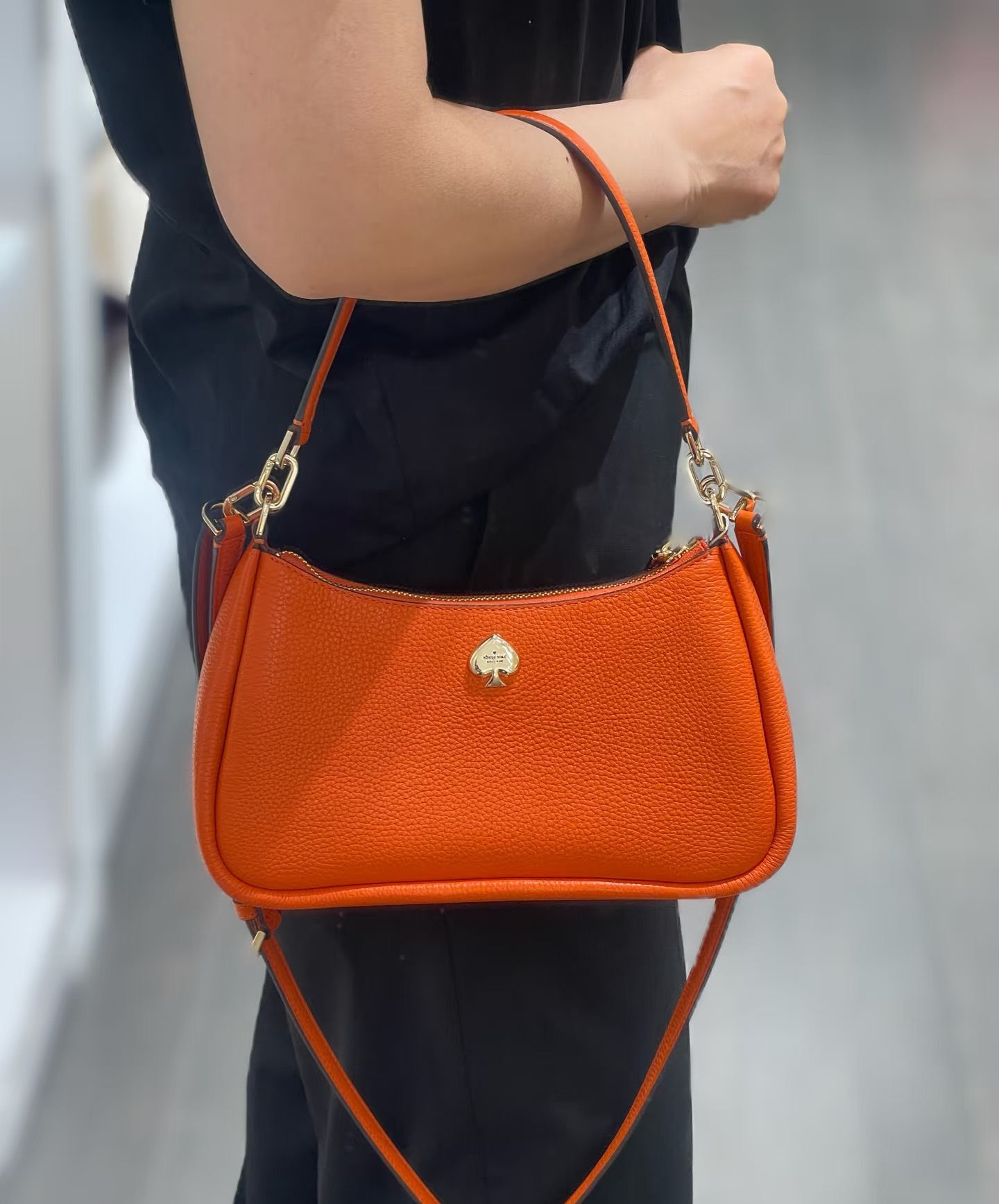 【預購】Kate Spade H043074 橙色單肩包