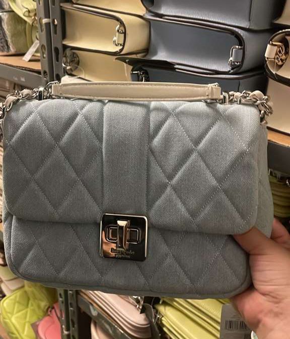 【預購】Kate Spade H043078 灰藍色手袋
