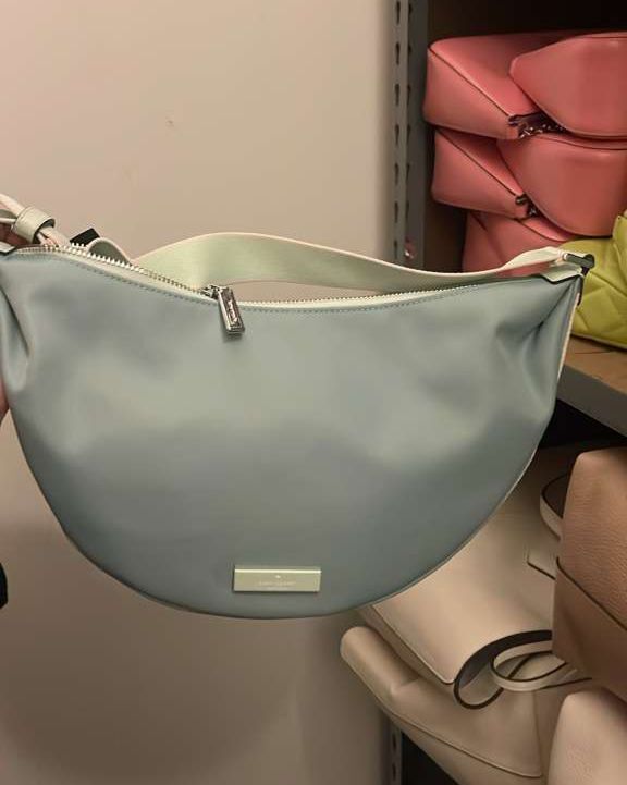 【預購】Kate Spade H043082 藍綠色半月包