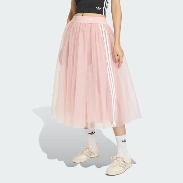 Adidas 愛迪達 Tulle Skirt KS6562 女 長裙 粉紅 亞版 紗裙 優雅 穿搭單品