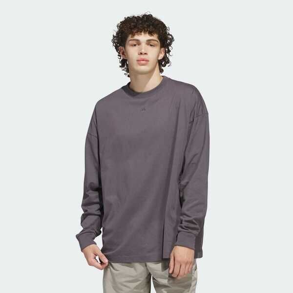 Adidas 愛迪達 Adi Bb Ls Tee JC7835 男女 長袖上衣 休閒長袖 灰褐紫 純棉