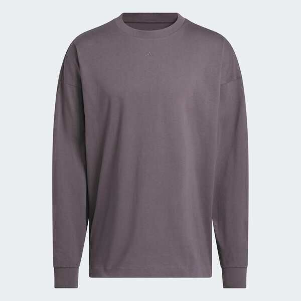 Adidas 愛迪達 Adi Bb Ls Tee JC7835 男女 長袖上衣 休閒長袖 灰褐紫 純棉