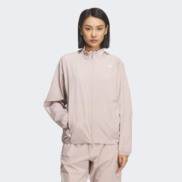 Adidas 愛迪達 Tr Es+ Cl Jkt KE9132 女 外套/夾克 運動外套 休閒穿搭 霧粉 亞版 涼感