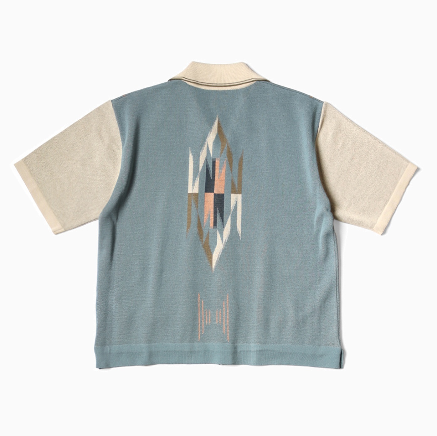 KAPITAL 12G Cotton KNIT CHIMAYO PATTERN Aloha Polo SHIRT S/S - PRE ORDER ITEM (預訂中)