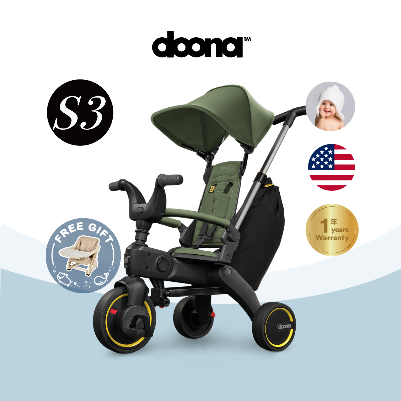 Doona - Liki Trike全球折疊最小三輪車! Liki 多功能三輪輕便推車