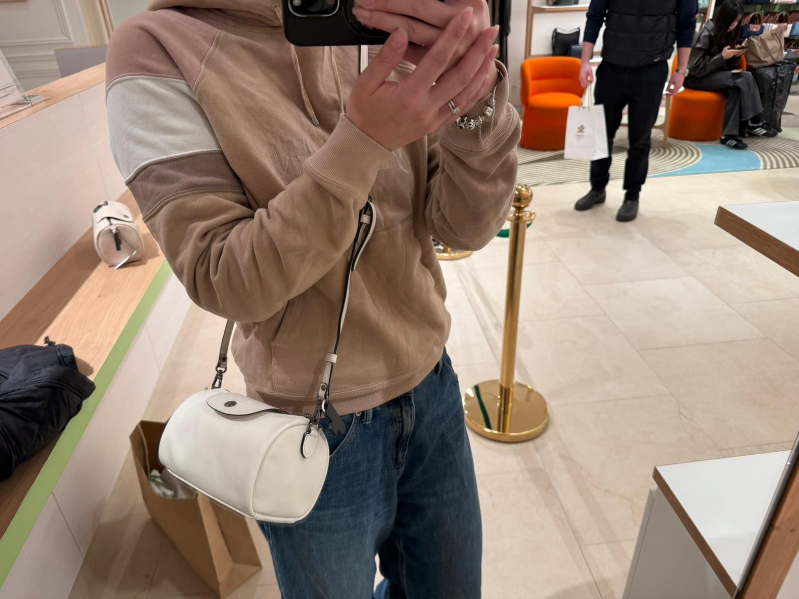 LYS01686 Longchamp Le Pliage Xtra 皮革圓筒包
