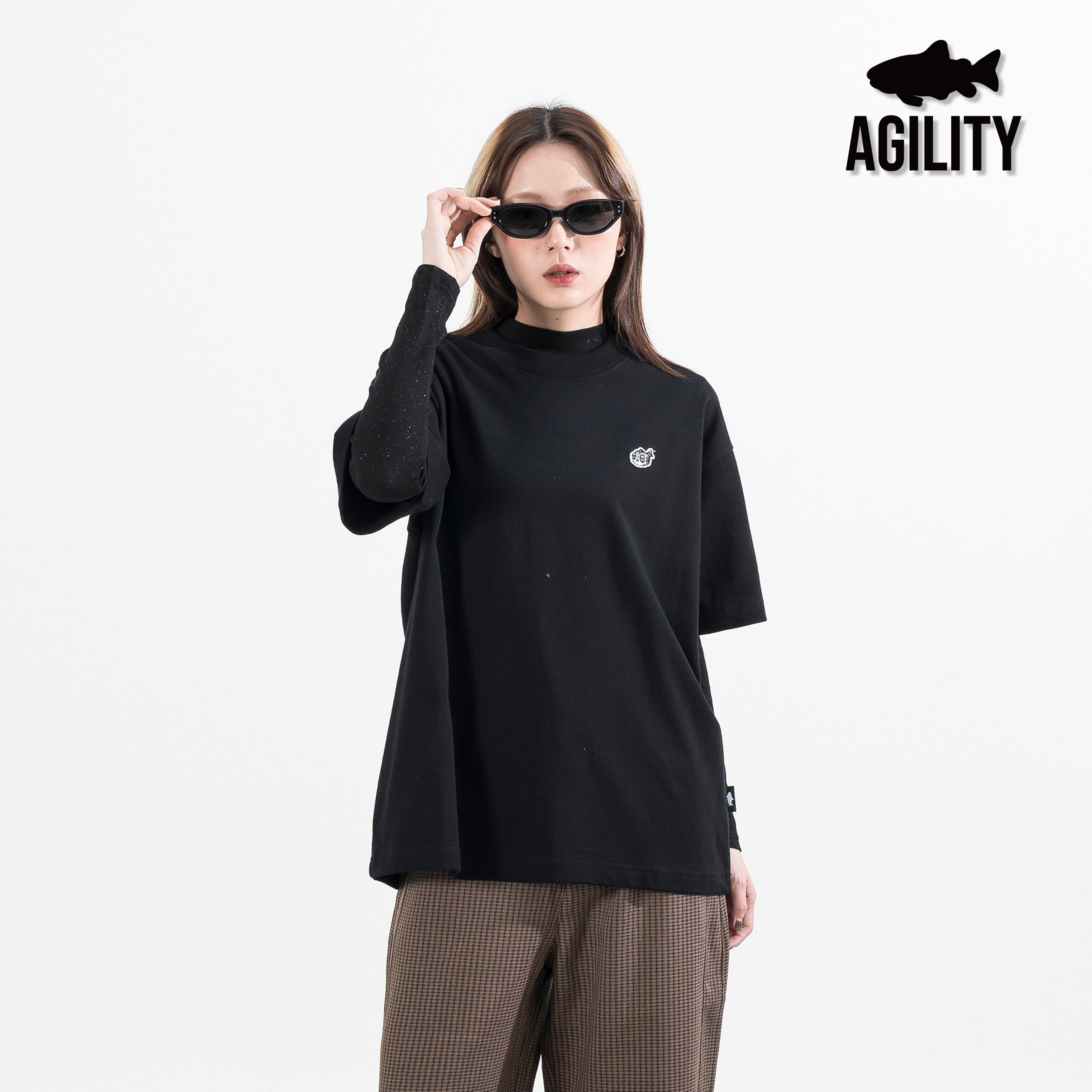 AGILITY Embroidery Logo Heavy Tee - WMS 女裝 刺繡鮭魚丸 短袖Tee [RS6-LG2]