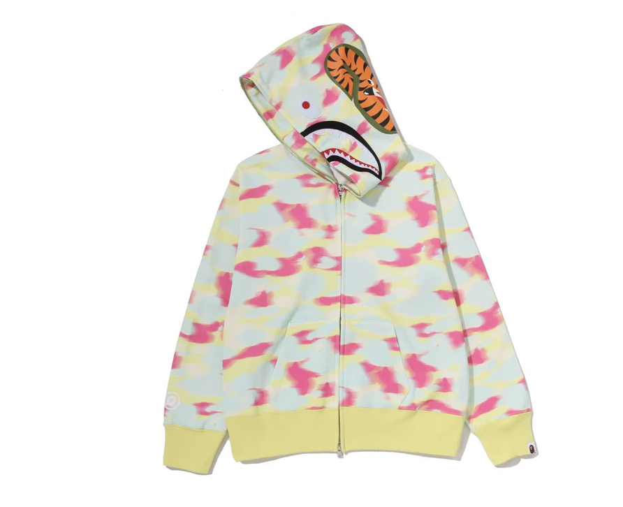【BAPE女生】0502發售 SCREEN CAMO SHARK FULL ZIP HOODIE
