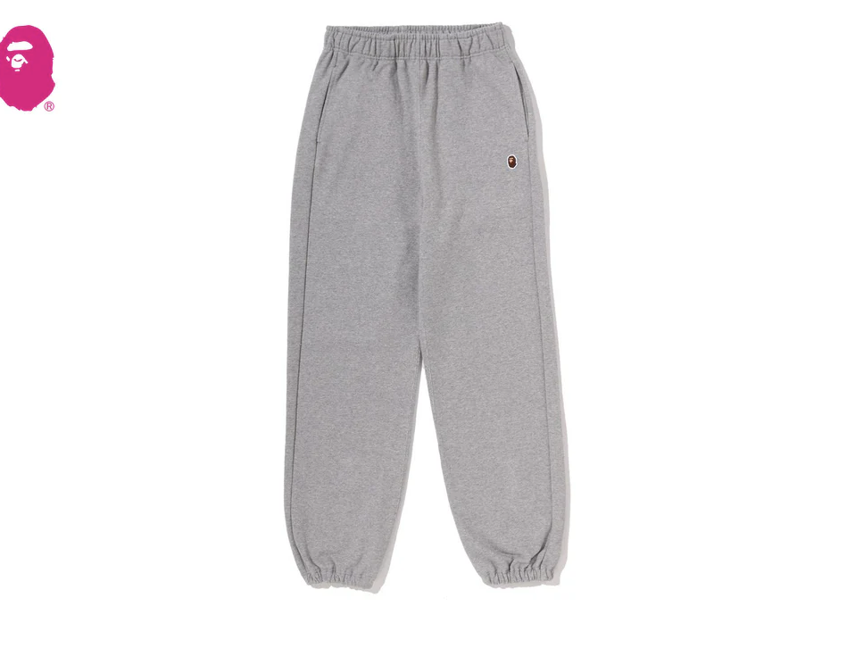 【BAPE女生】0502發售 寬版 APE HEAD ONE POINT LOOSE FIT SWEAT PANTS