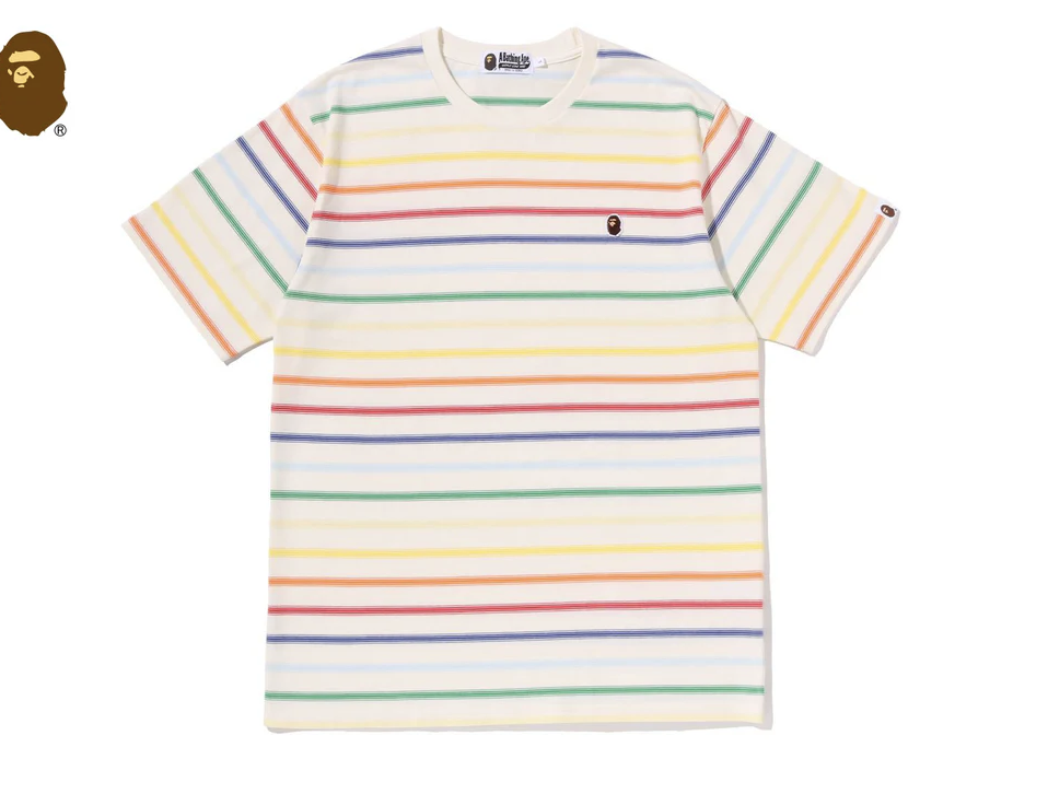 【BAPE男生】0502發售 GRADIENT RAINBOW STRIPE ONE POINT TEE