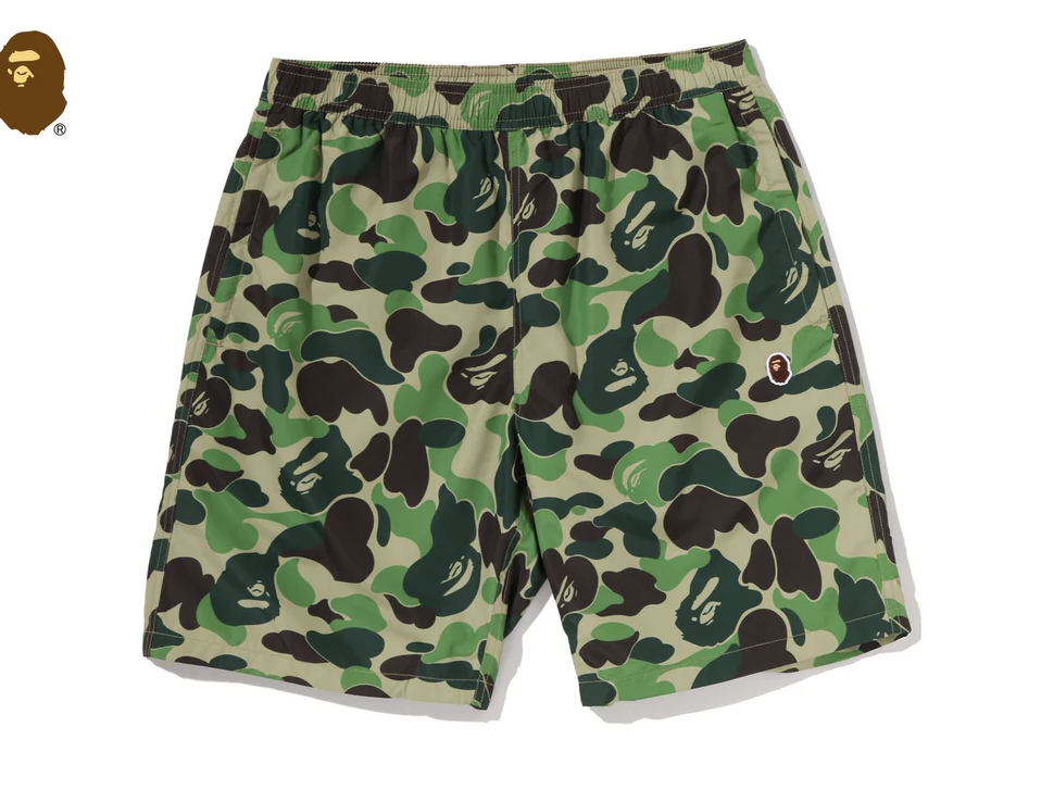 【BAPE男生】0502發售ABC CAMO APE HEAD ONE POINT BEACH SHORTS