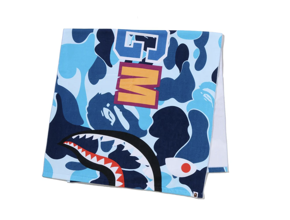 【BAPE配件】0502發售 ABC CAMO SHARK BEACH TOWEL