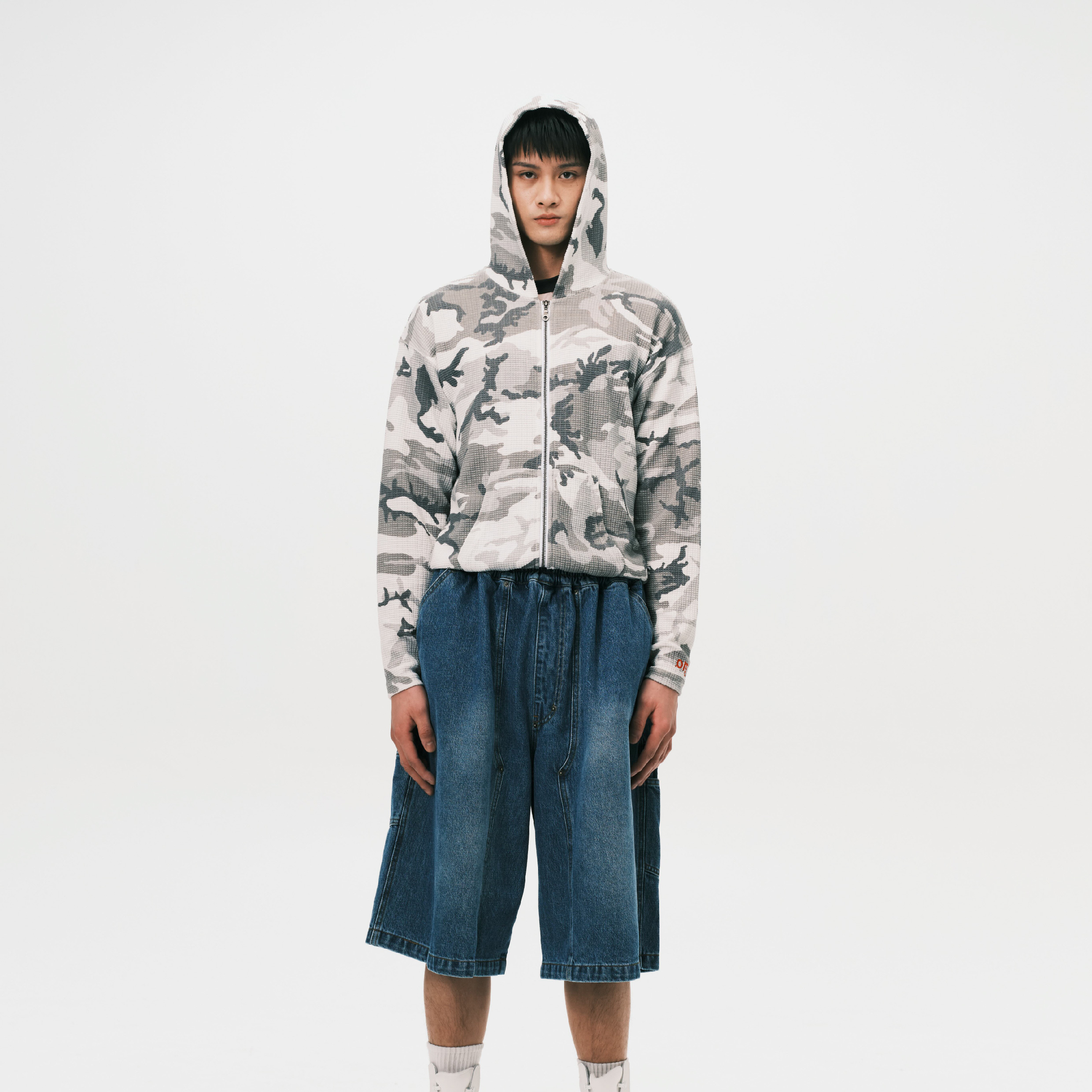 nul1.org Slim Waffle Zip Hoodie [nu-23]