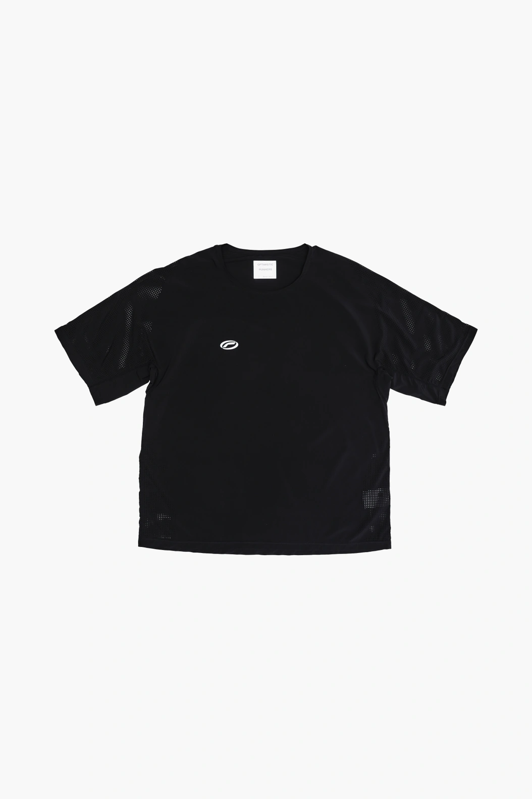 Optimistic Runners｜Perforated T-shirt "Black"