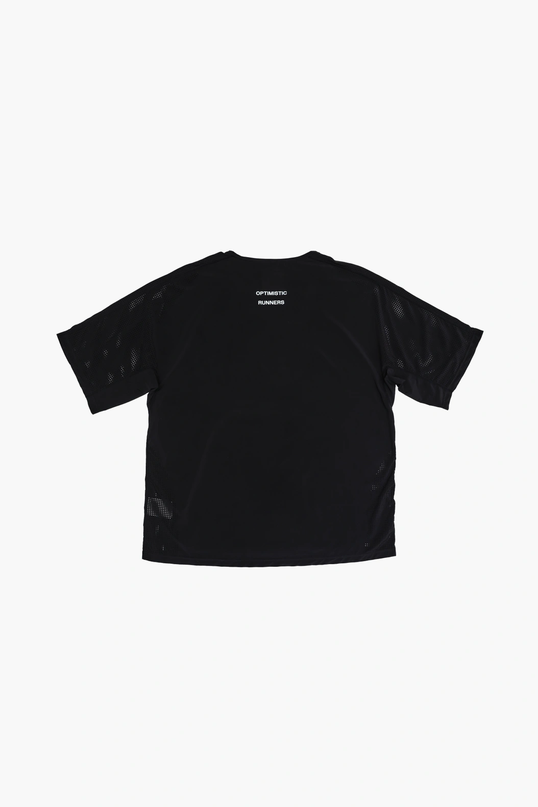 Optimistic Runners｜Perforated T-shirt "Black"