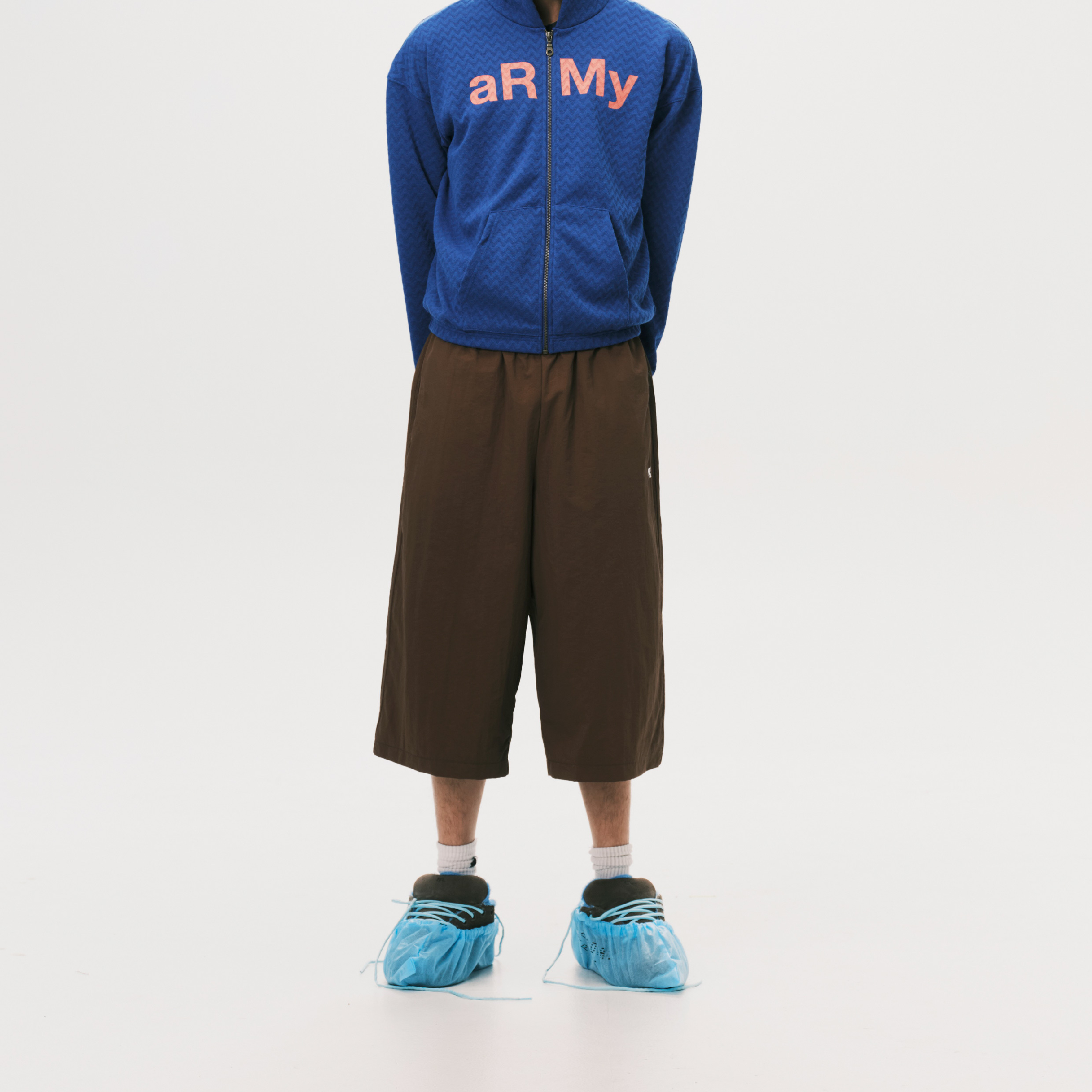 nul1.org Citizen Cropped Shorts Brown [nu-P56]