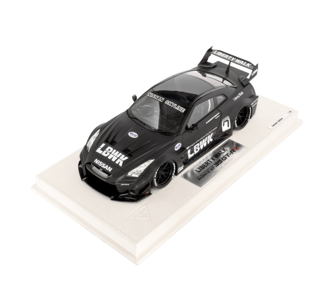 【LIBERTY WALK】0502 發售新品MakeUP 1/18 LB-Silhouette WORKS 35GT-RR Matte Black