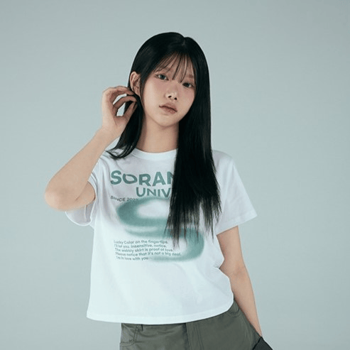SORANO｜SORANO Basic Logo crop T-shirt [2 colors]