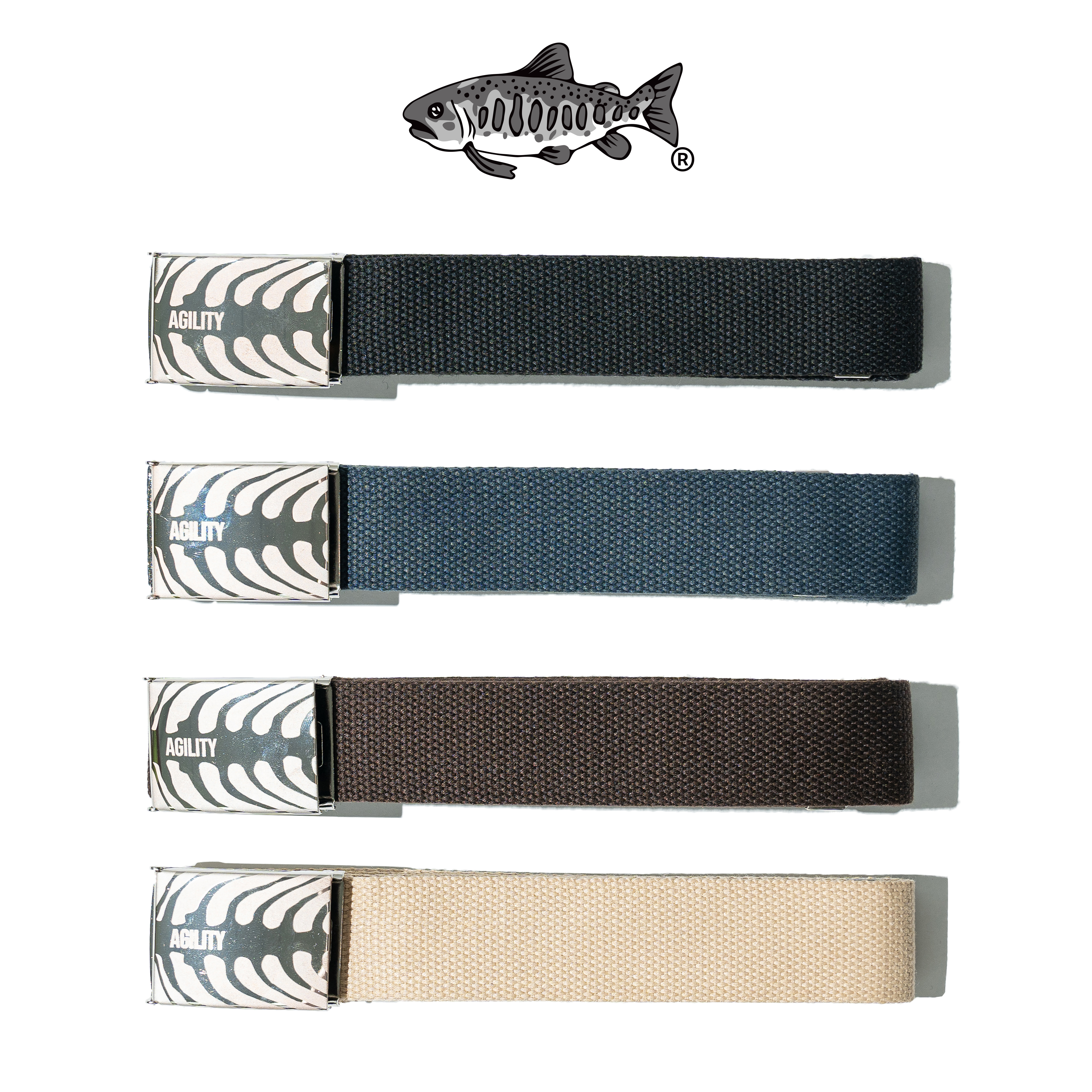 AGILITY Canvas Belt / “Bones” 魚骨帆布皮帶 [CB1]