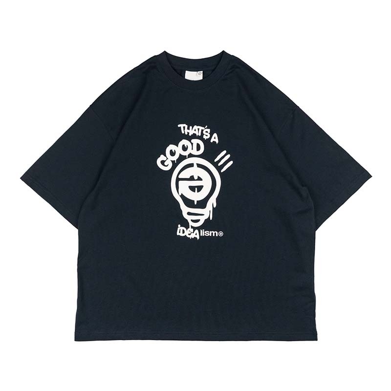 idealism Paint Tee 燈泡塗鴉 短袖 深藍色 ID-13 [台灣現貨]