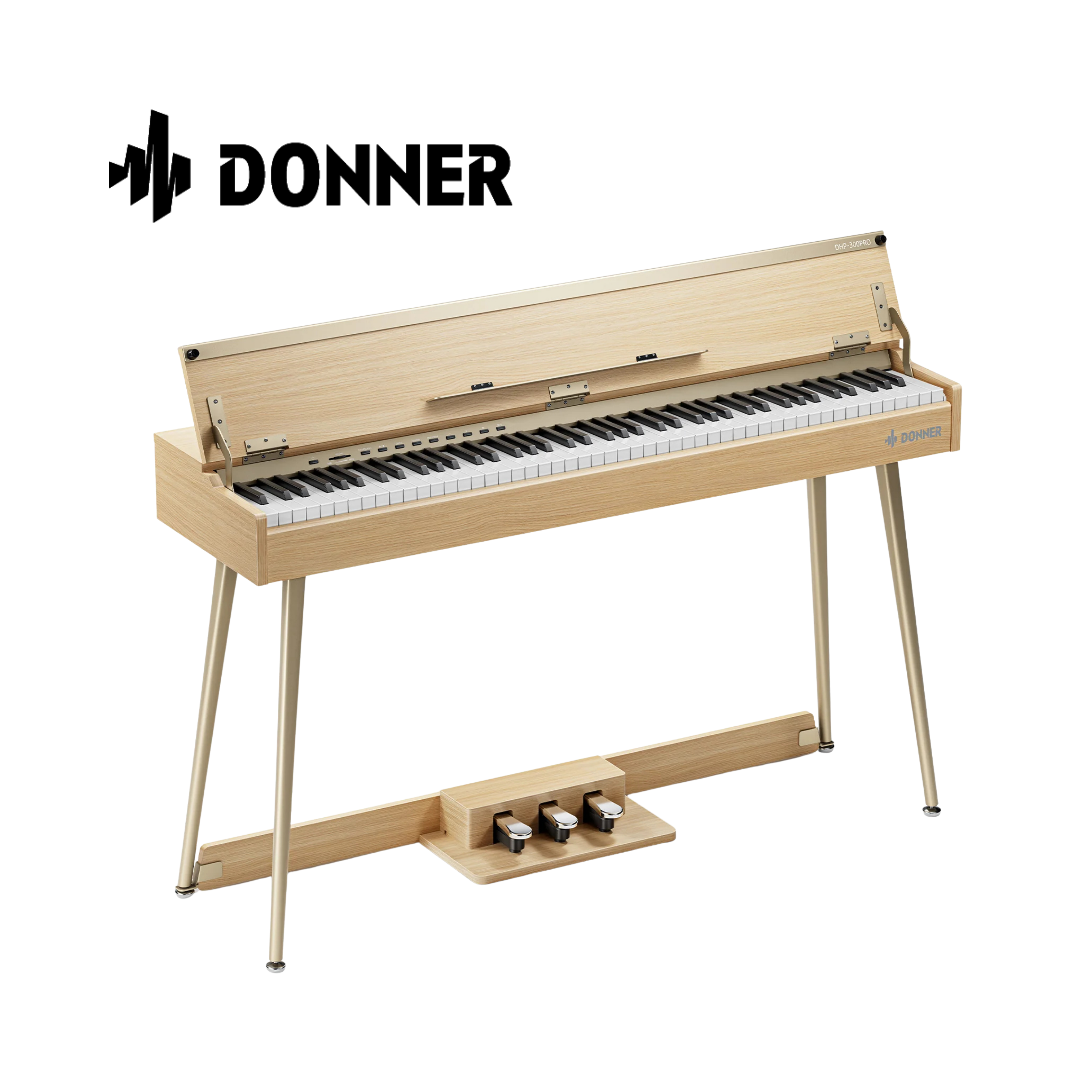 Donner DHP-300 PRO 電鋼琴 88鍵 全配重鍵盤 木製垂直 數位鋼琴 半開蓋 掀蓋式 (DDP-80 PLUS 改版)