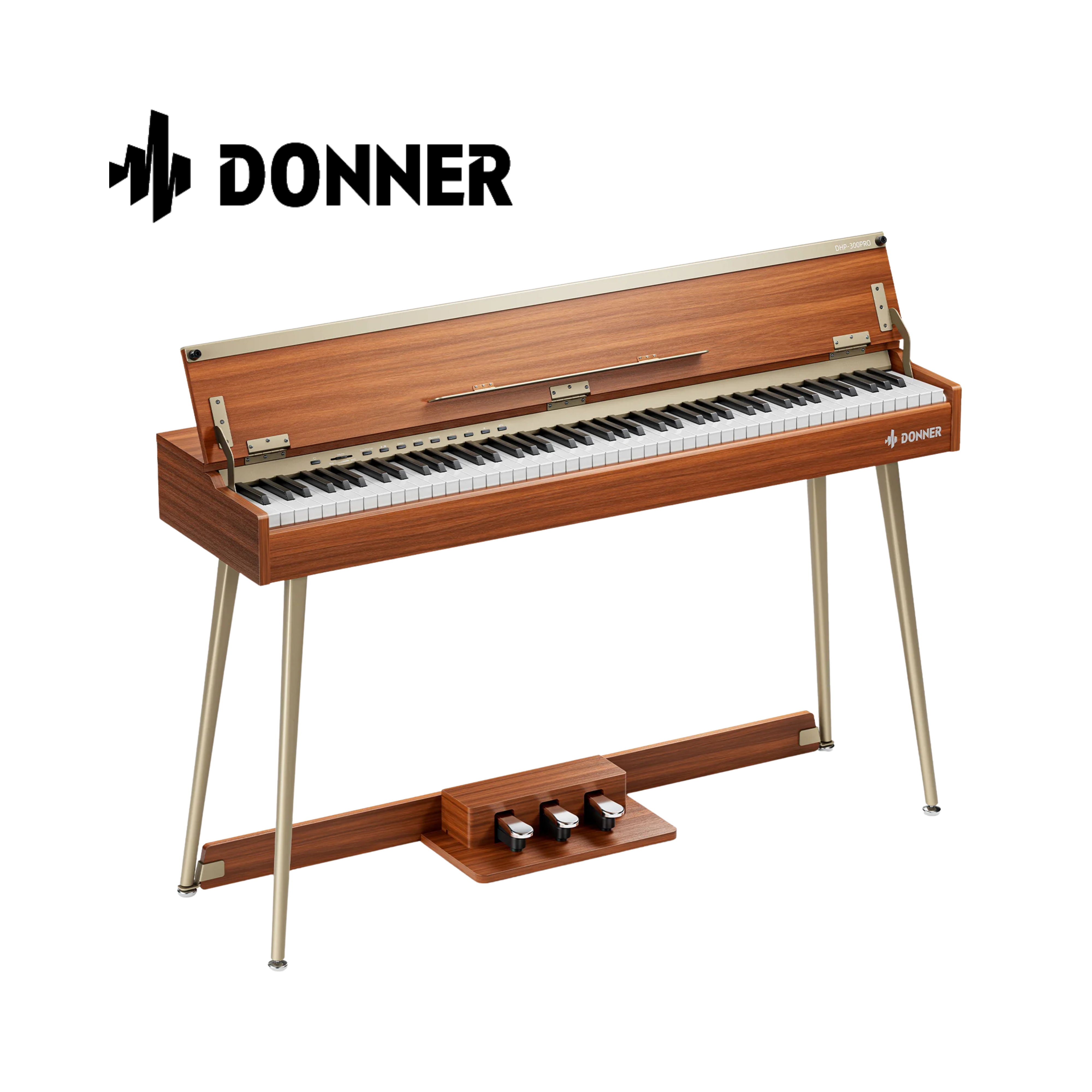 Donner DHP-300 PRO 電鋼琴 88鍵 全配重鍵盤 木製垂直 數位鋼琴 半開蓋 掀蓋式 (DDP-80 PLUS 改版)
