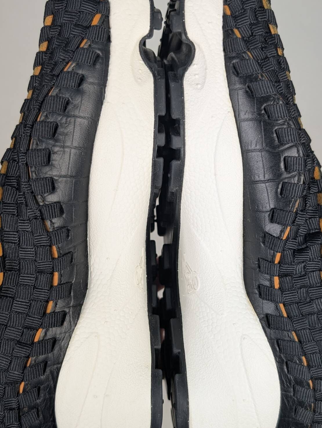 微瑕疵-左腳中底泛黃 FQ8129-010/6.5 Nike Air Footscape Woven "Black Croc" W 黑鱷魚皮 編織鞋 女鞋