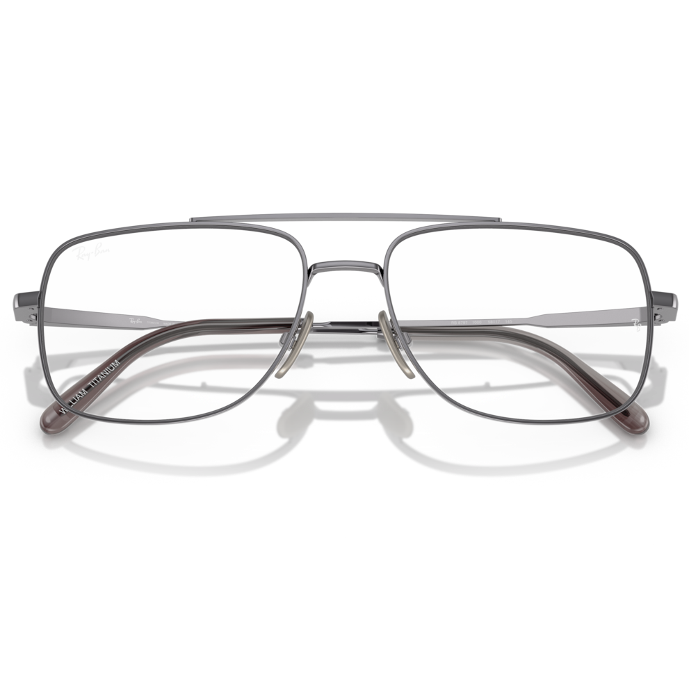 【RayBan】RB8797 1000-56mm 雙槓飛官框光學眼鏡(槍管灰色) #日本製純鈦系列