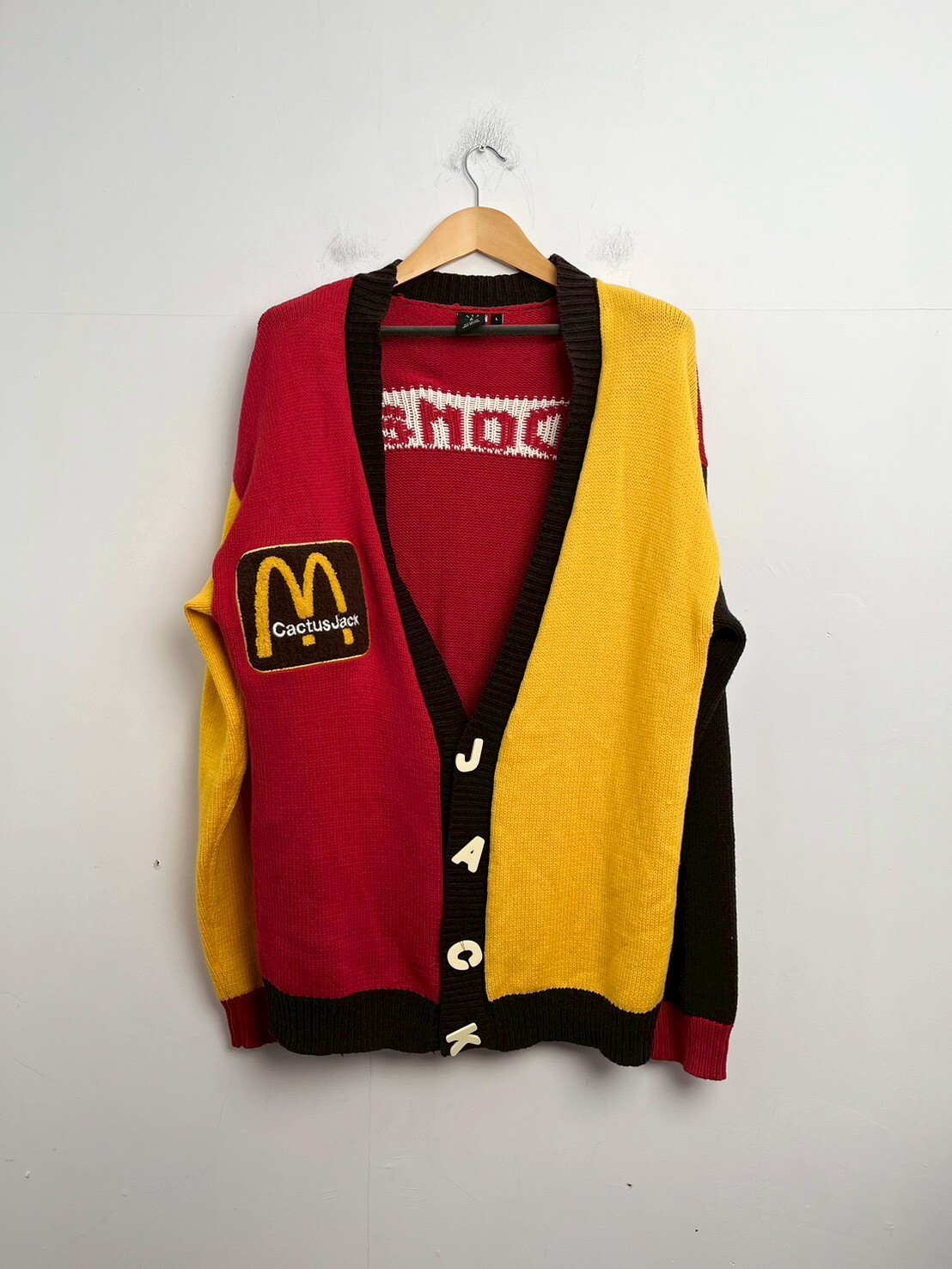 Travis Scott x McDonald's x CPFM 4 Cactus Jack CJ Cardigan SIZE L