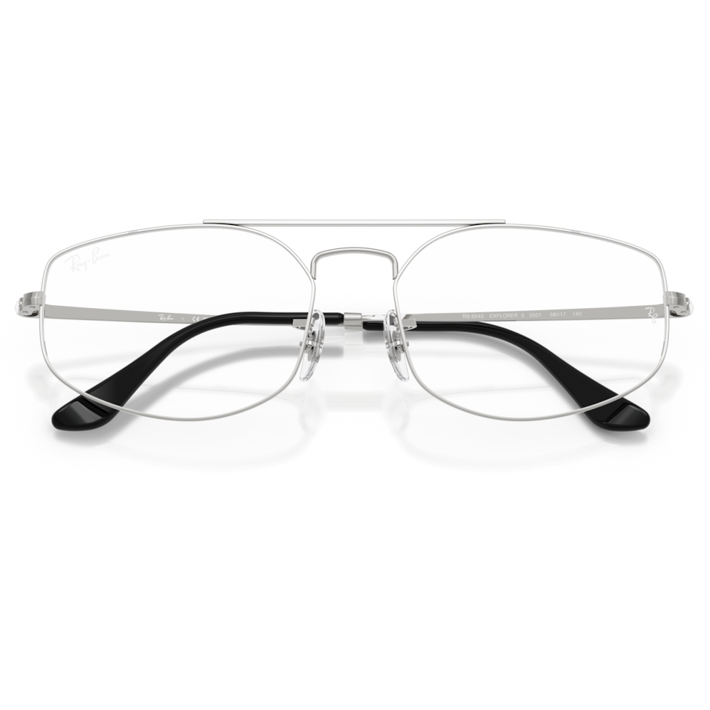【RayBan】RB6545 2501-58mm 光學眼鏡(銀色)
