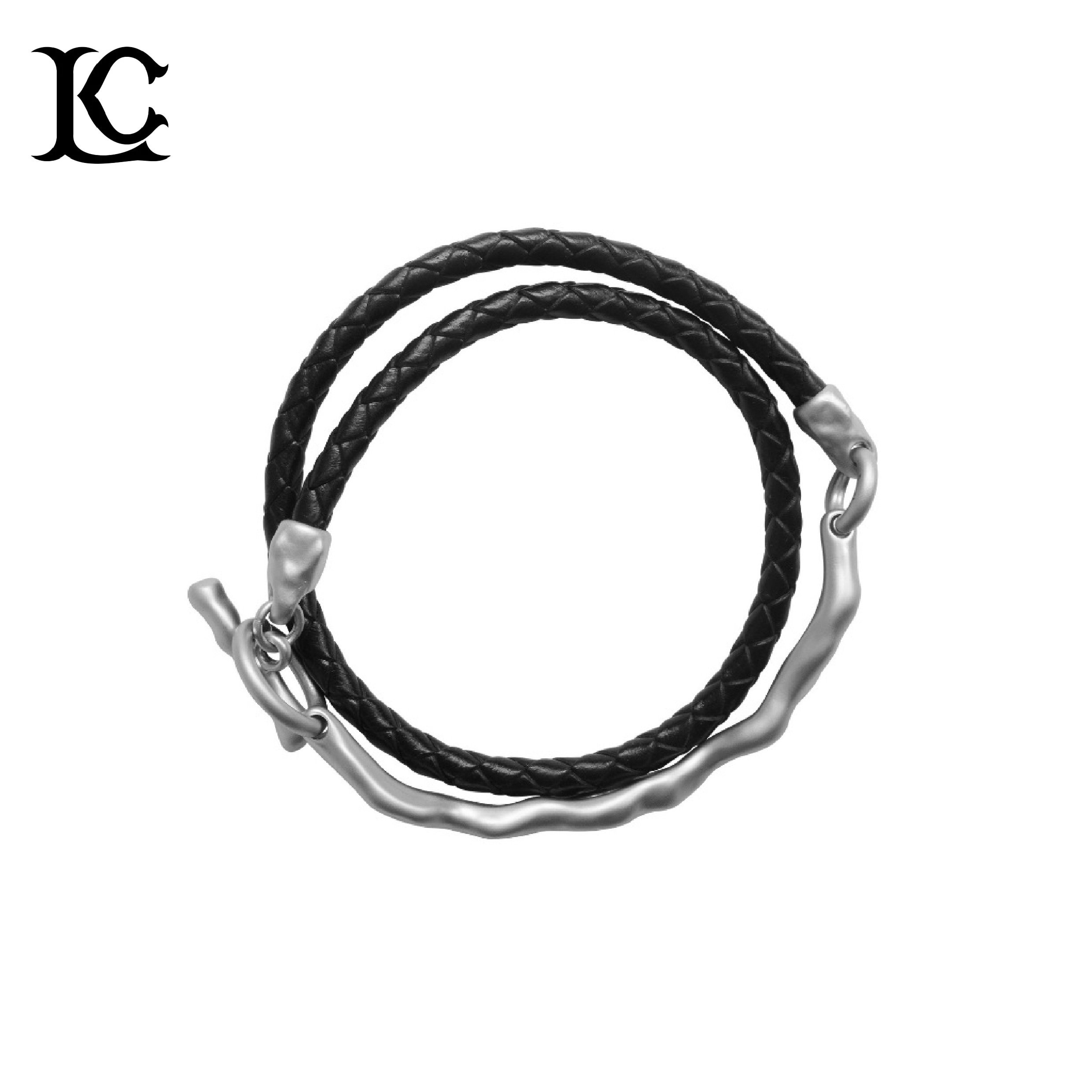 Liam Conner Splicing Leather Bracelet 流體液化 皮繩手環