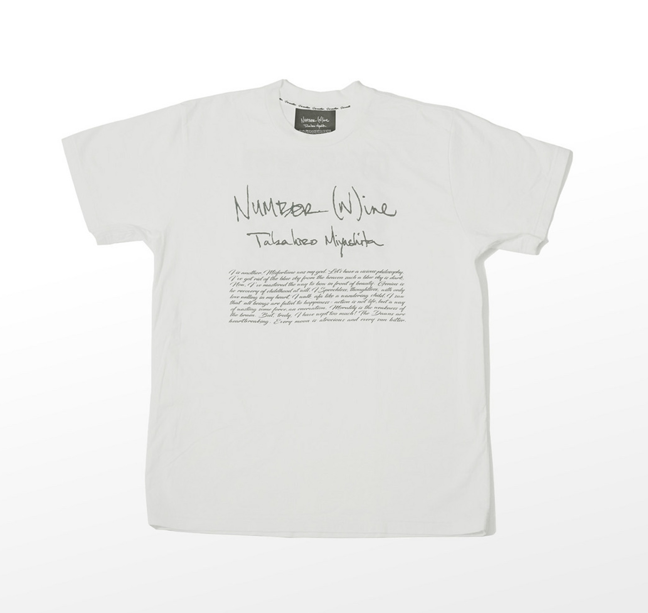 NUMBER NINE by Takahiro Miyashita 2026 N(N) MESSAGE WORDS T-SHIRT WHITE - AUG PRE ORDER ITEM (預訂中)
