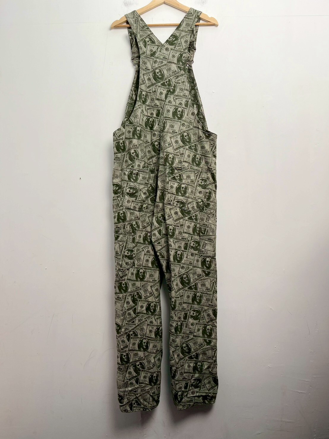 SUPREME 100 Dollar Bill Overalls SIZE M