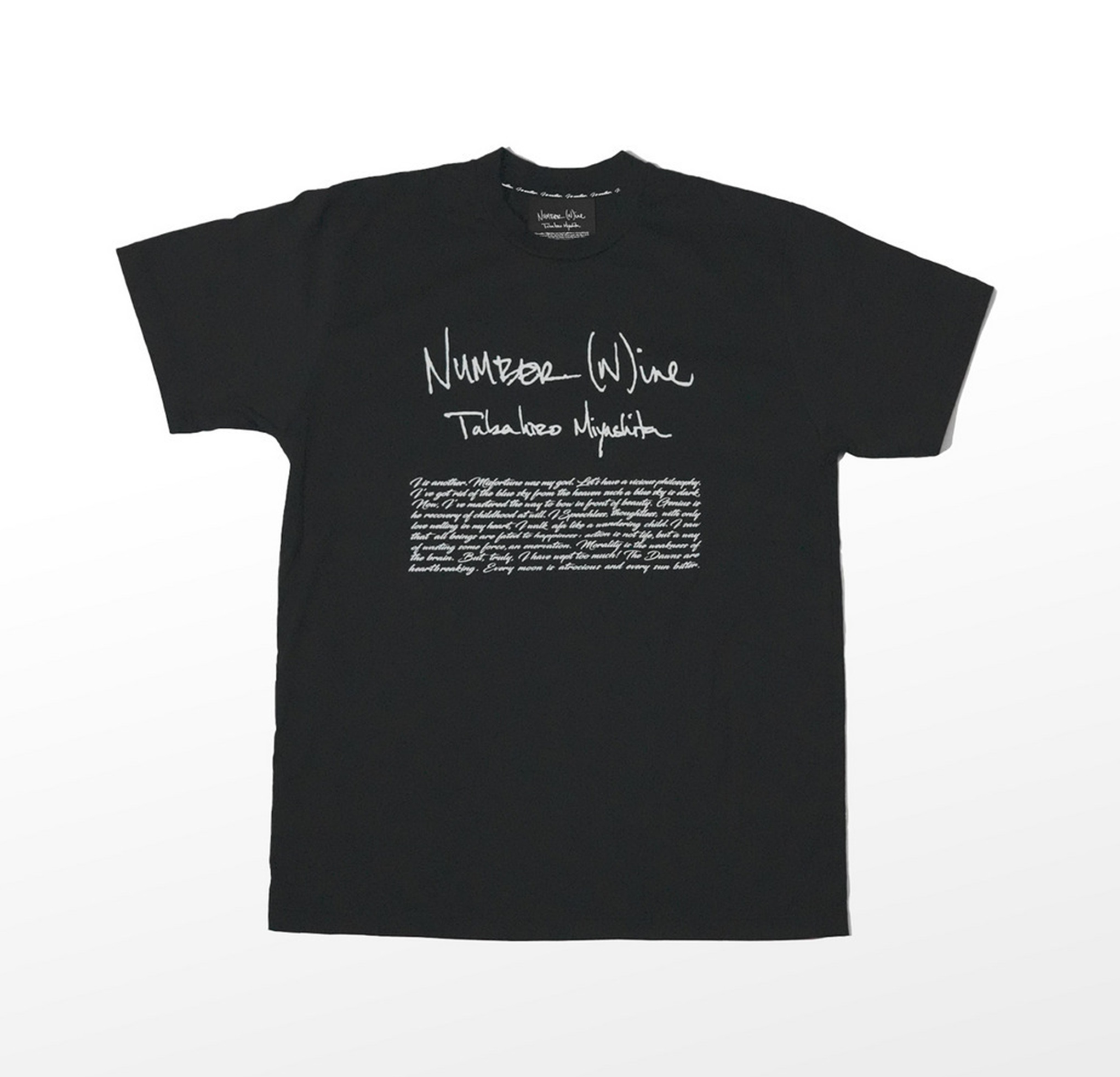 NUMBER NINE by Takahiro Miyashita 2026 N(N) MESSAGE WORDS T-SHIRT BLACK - AUG PRE ORDER ITEM (預訂中)