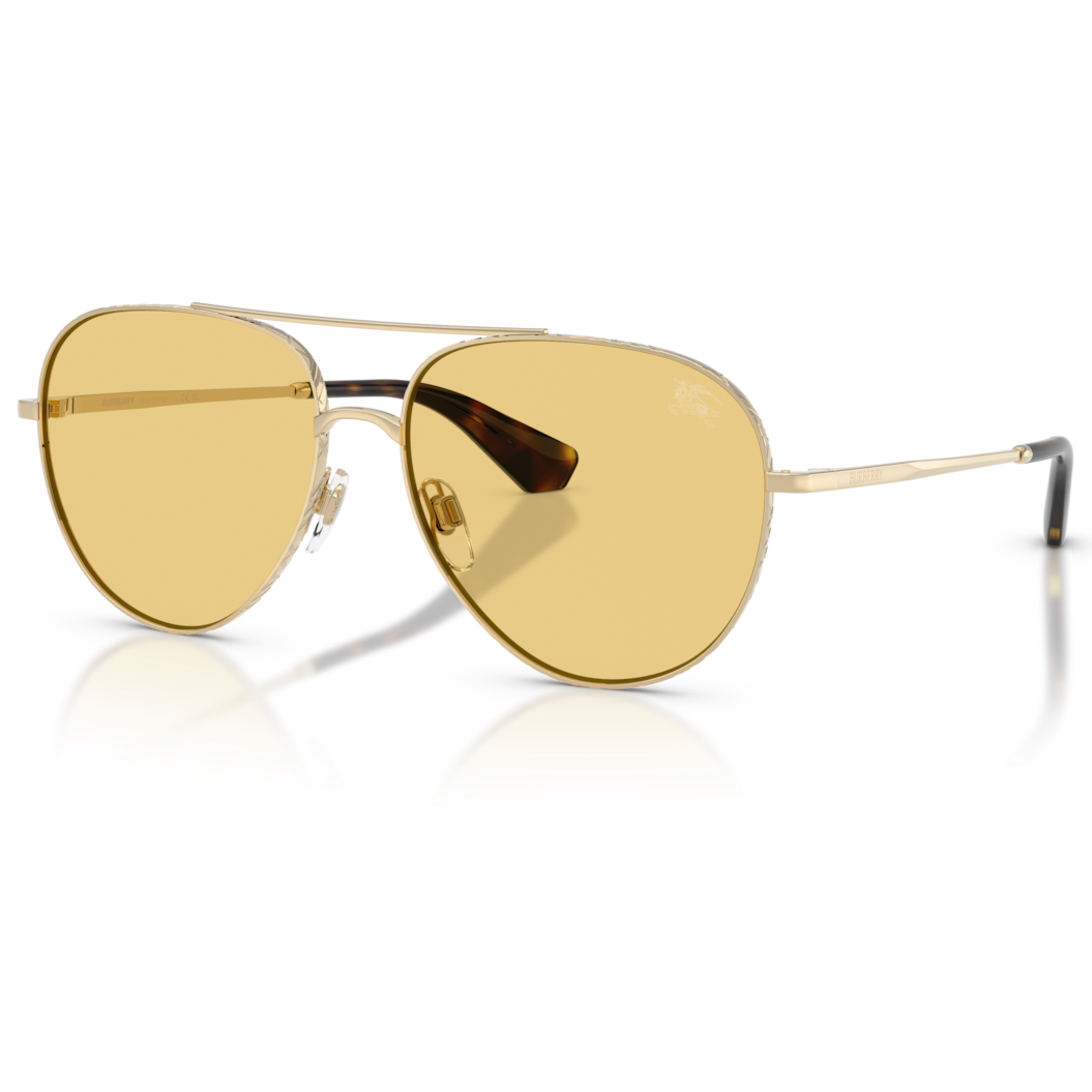 【BURBERRY】BE3172 110985-59mm 太陽眼鏡(淺金色|黃色)