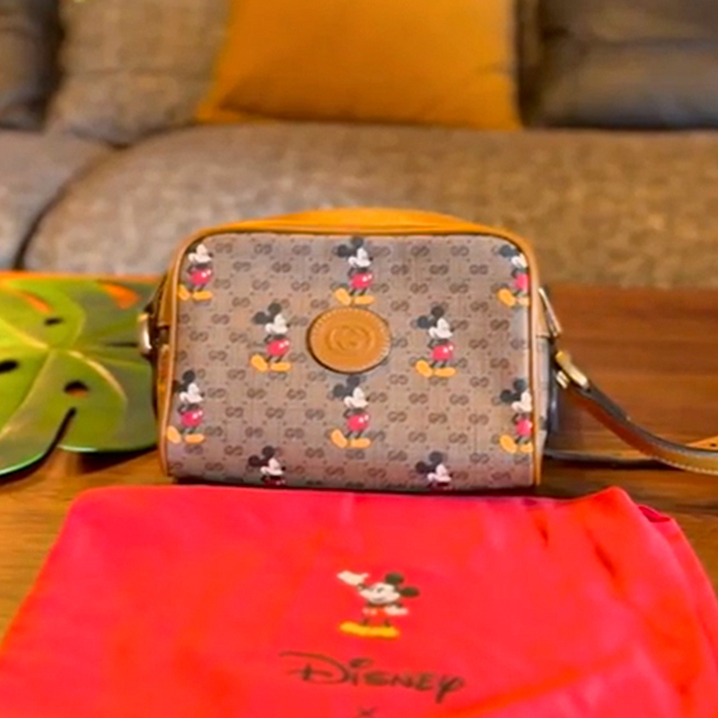GUCCI × DISNEY 米奇聯名款 Mini GG 單肩包