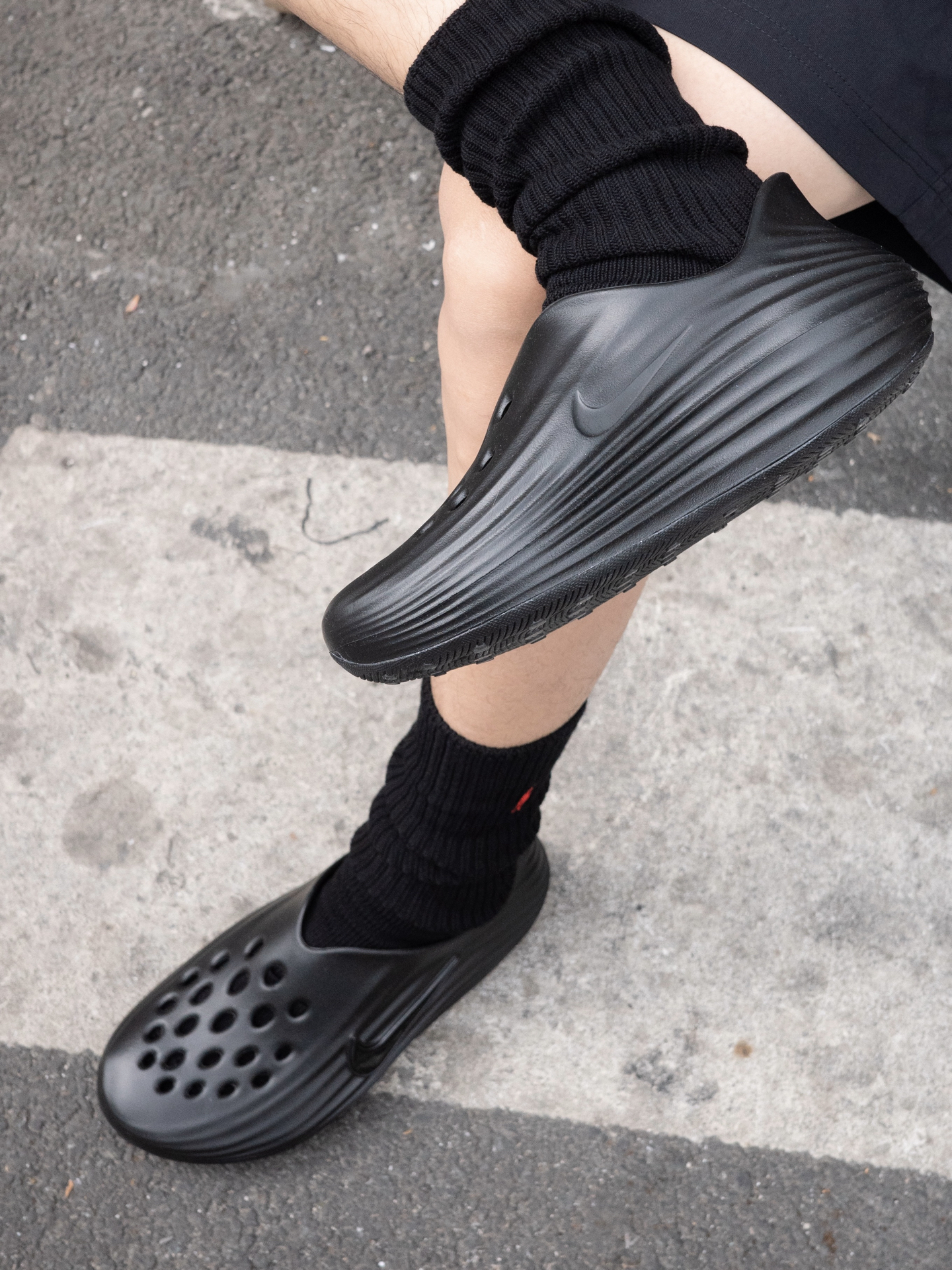 代購-NIKE REACTX REJUVEN8 恢復鞋 懶人鞋 涼鞋 洞洞鞋 黑色 全黑 緩衝 防水 男鞋 HV5060-001