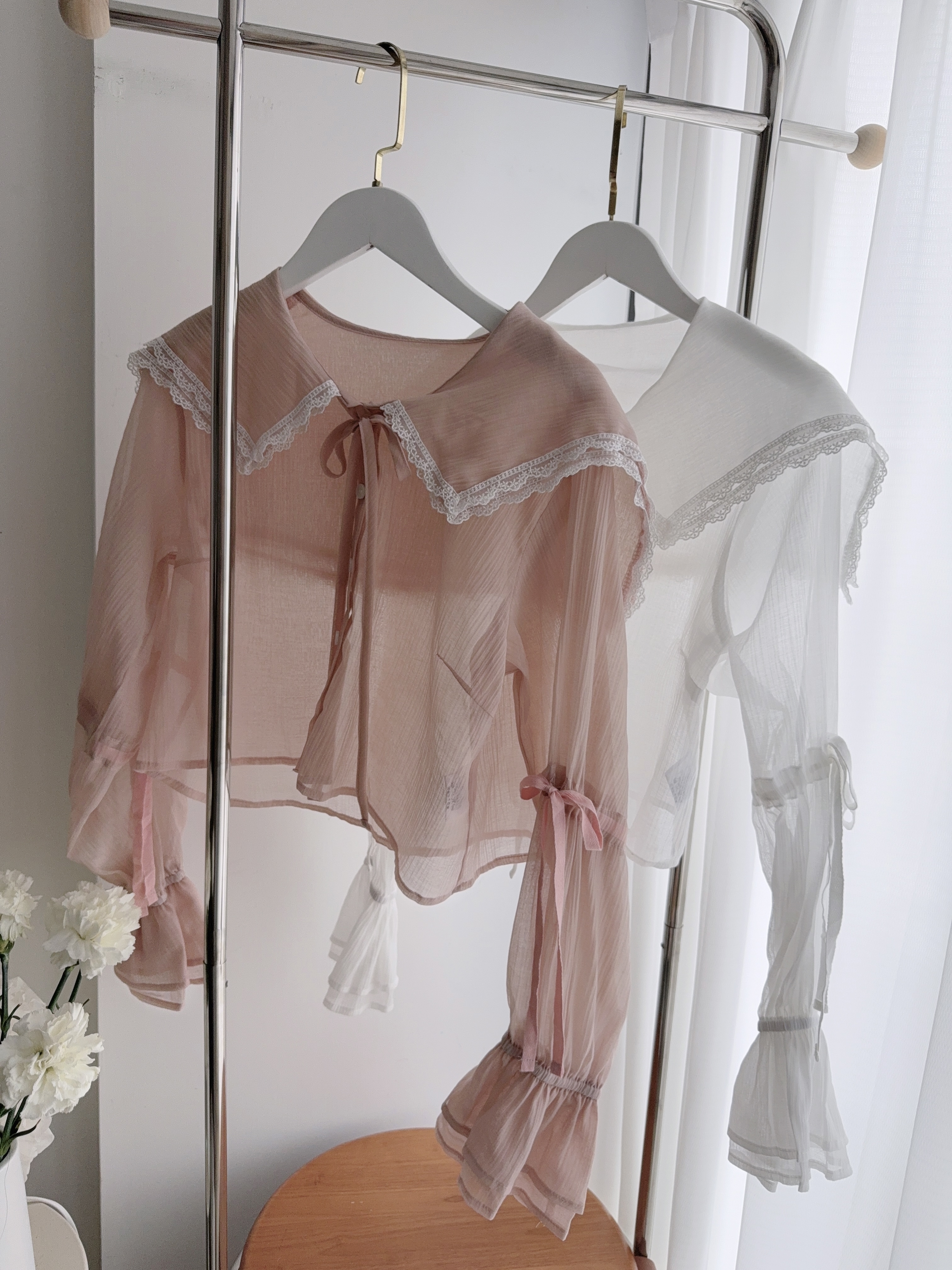 *BJ2 MADE SERIES* THE MOONLIT COTTAGE LACE TRIM BLOUSE 260406
