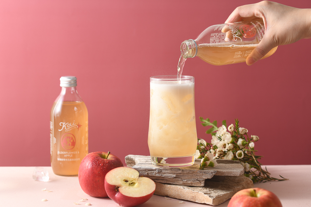 【Kai Kombucha】有機接骨木花蘋果康普茶 330ml
