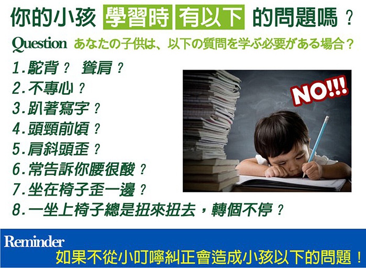 你的小孩有以下問題嗎
